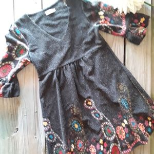 VGE-Diley floral brown  dress  4/16$